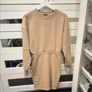 Hervé By Hervé Leger Tan Long Sleeve Dress